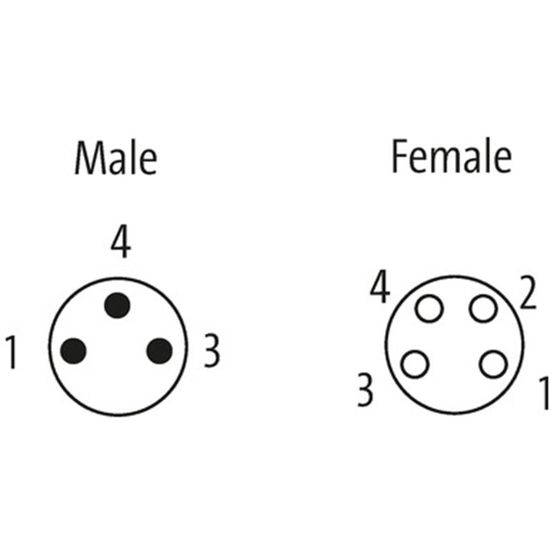 Murrelektronik 57115 - Adaptateur M8 femelle 4 pôles / M8 mâle 3 pôles - Codage A - 7000-88511-0000000