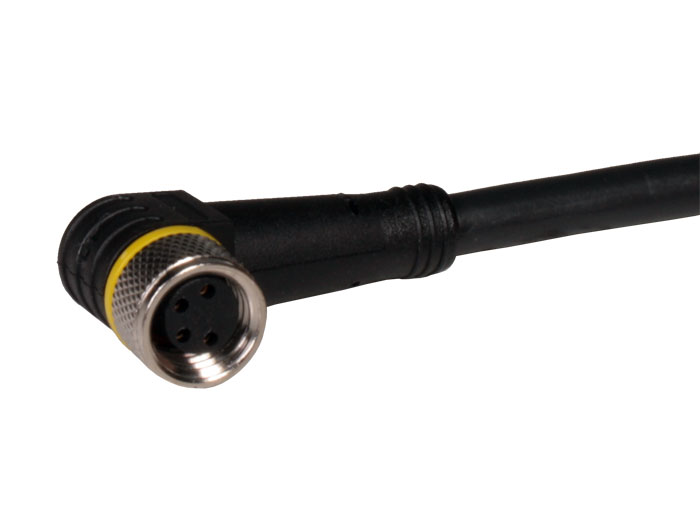 M8 Circular Connector - 4 Pole Right Angle Mount - Cable 2 m