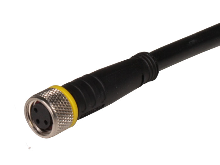 M8 Circular Connector - 3 Pole Female In-Line Mount - Cable 2 m - PKG3M-2/TEL