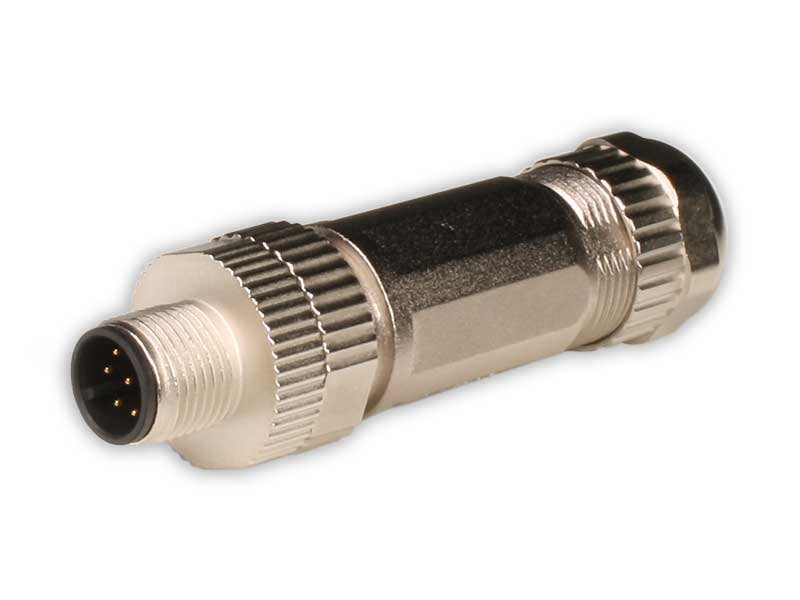 Degson - M12 Circular Connector - 8 Pole Male In-Line Mount - SM12-CVC-A8M-1B9
