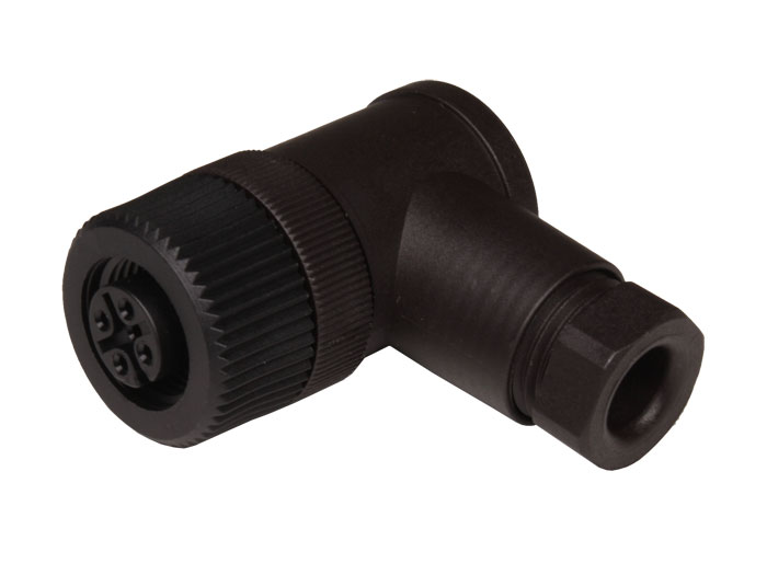 M12 Circular Connector - 4 Pole Female Right Angle - B8241-0