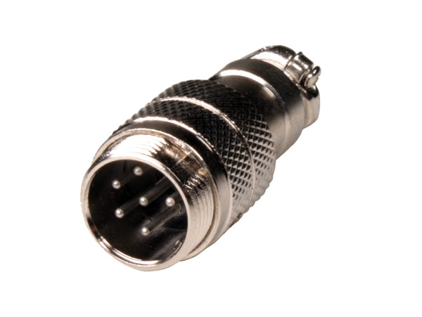 Ficha Microfone GX16 Aérea Macho 6 Pinos