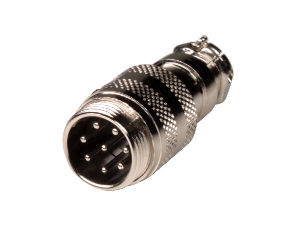 Ficha Microfone GX16 Aérea Macho 8 Pinos