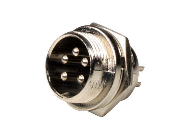 Connecteur Microphone GX16 Chassis Mâle 5 Pòles
