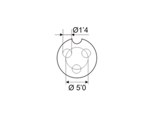 Ficha Microfone GX16 Base Macho 3 Pinos