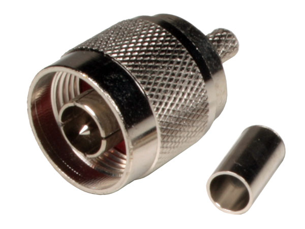 Conector Tipo-N Aéreo Recto Macho Crimpar RG58
