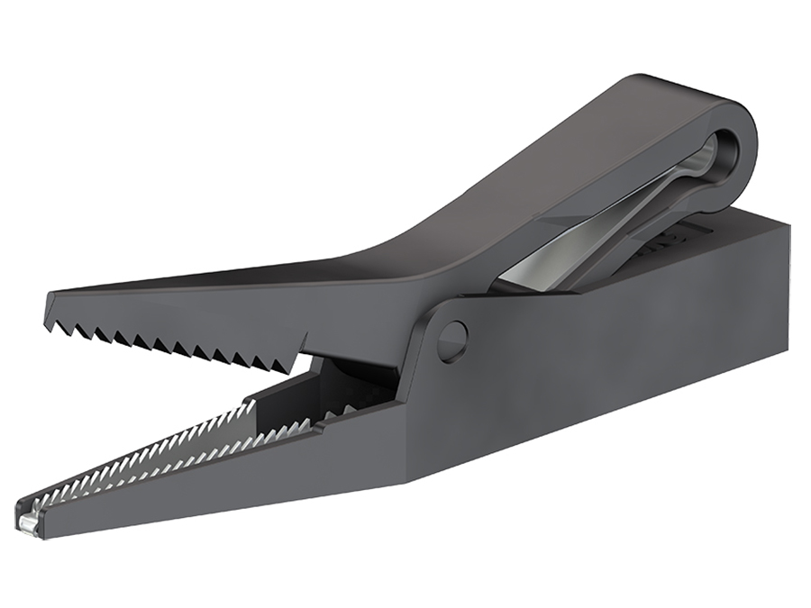 Stäubli APK-4 - Pinza Cocodrilo Enchufable para Banana Ø4 mm 10A - Negra - 64.9209-21