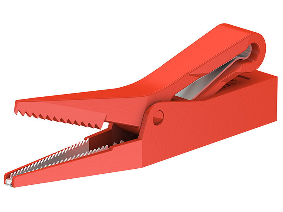 Stäubli APK-4 - Pinza Cocodrilo Enchufable para Banana Ø4 mm 10A - Roja - 64.9209-22