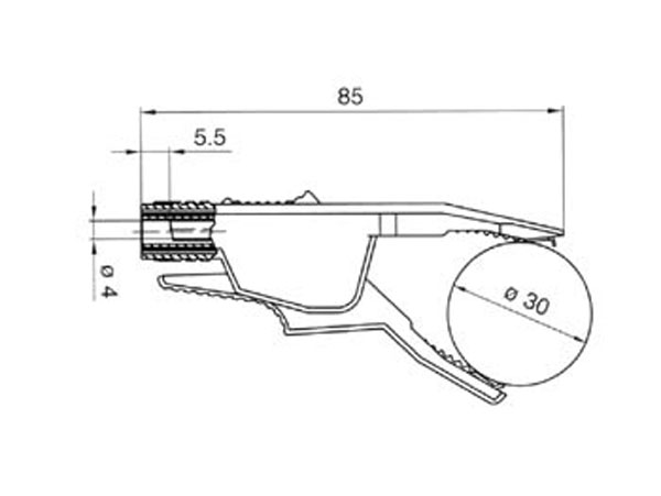 Hirschmann - Pince Crocodile Prise Banane 4 mm 34 A - Rouge - HM3411S