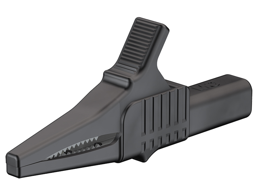 Stäubli XKK-1001 - Pinza Cocodrilo Enchufable para Banana Ø4 mm 32A - Negro - 66.9755-21