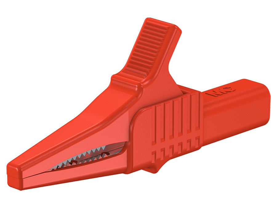 Stäubli XKK-1001 - Pinza Cocodrilo Enchufable para Banana Ø4 mm 32A - Roja - 66.9755-22