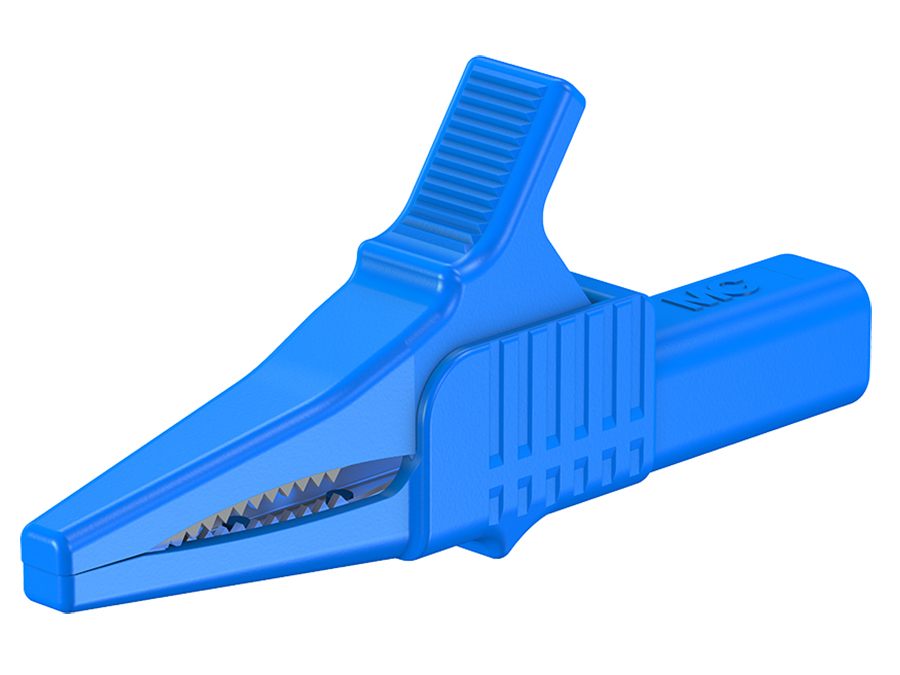 Stäubli XKK-1001 - Pinza Cocodrilo Enchufable para Banana Ø4 mm 32A - Azul - 66.9755-23