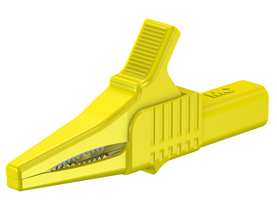 Stäubli XKK-1001 - Pinza Cocodrilo Enchufable para Banana Ø4 mm 32A - Amarilla - 66.9755-24