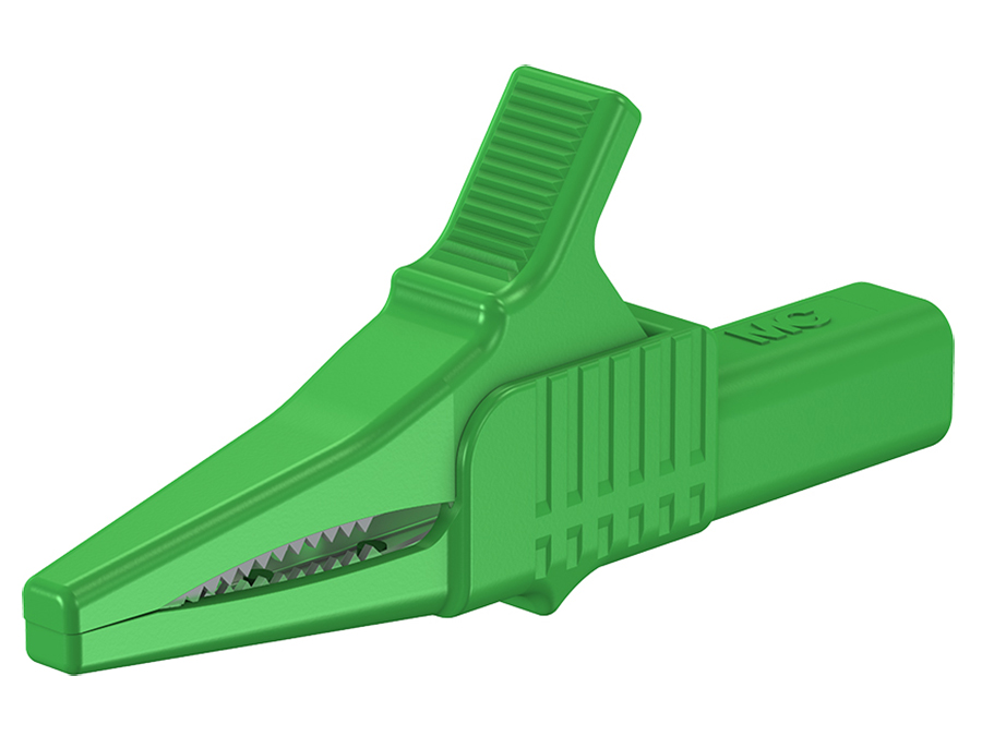 Stäubli XKK-1001 - Pinza Cocodrilo Enchufable para Banana Ø4 mm 32A - Verde - 66.9755-25
