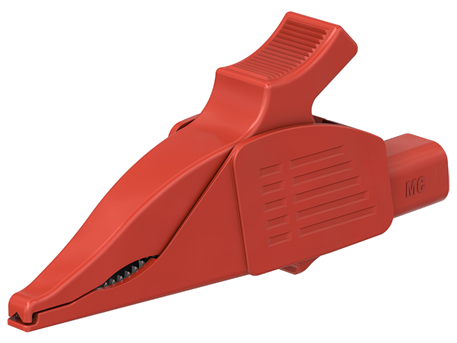 Stäubli XDK-1033 - Pinza Cocodrilo Enchufable para Banana Ø4 mm 32A - Roja - 66.9575-22