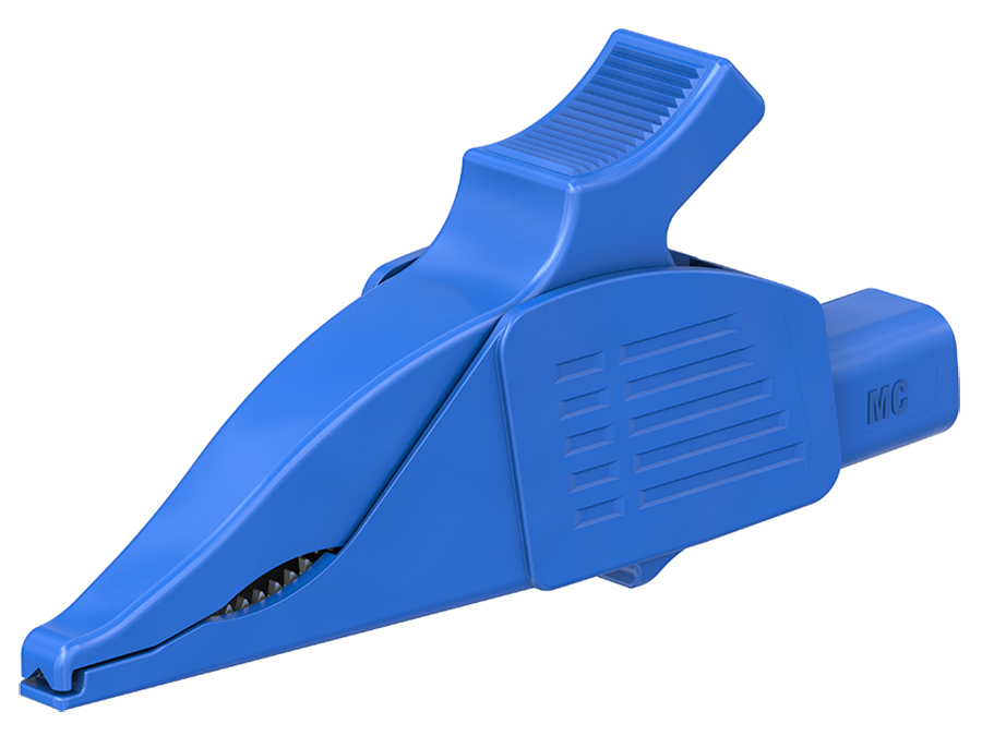 Stäubli XDK-1033 - Pinza Cocodrilo Enchufable para Banana Ø4 mm 32A - Azul - 66.9575-23