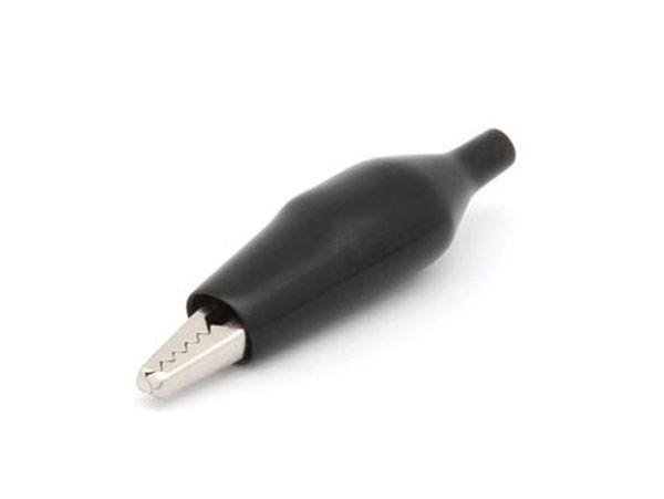 Pinça Crocodilo Isolada para Solda Mediana - Preta