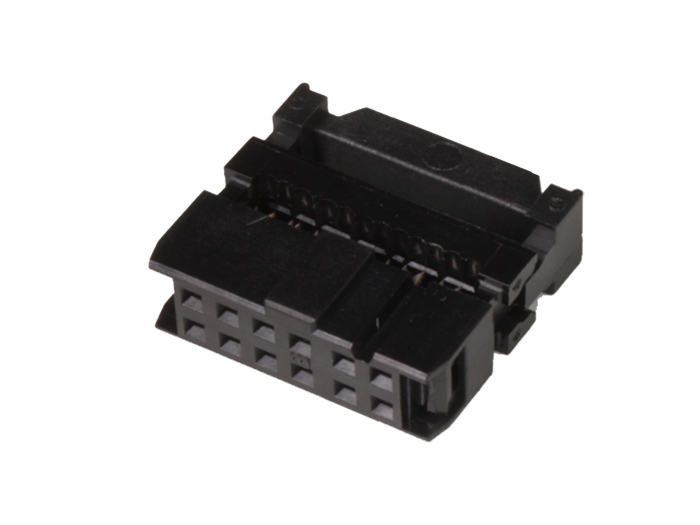 2.54 mm IDC Female Flat Ribbon Cable Connector - 2 Rows 2.54 mm Pitch - 12 Pins