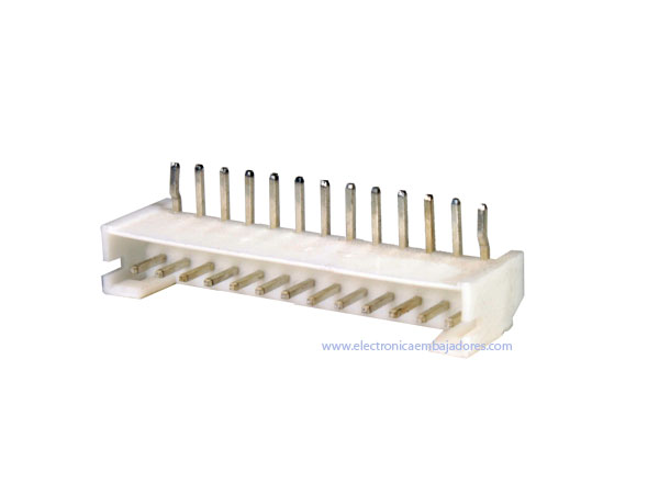 JST - Ficha Poste 2,00 mm Macho Cotovelo - 13 Pólos - B13B-PH-SM4-TB