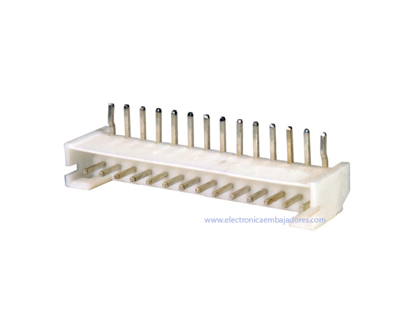 JST - Ficha Poste 2,00 mm Macho Cotovelo - 14 Pólos - B14B-PH-SM4-TB