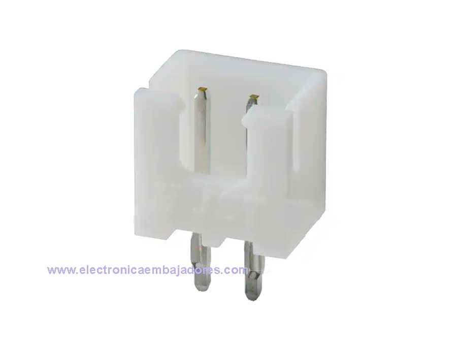 JST Serie XH - Conector Poste 2,5 mm Macho Recto - 2 Contactos - B2B-XH-A(LF)(SN)