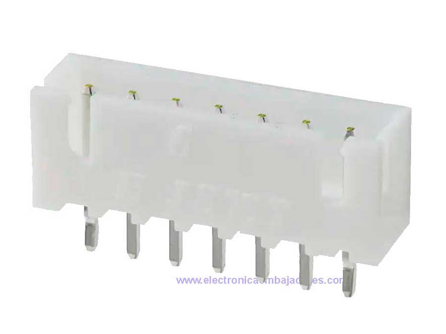JST Serie XH - Connecteur mâle droit 2,5 mm - 7 contacts - B7B-XH-A(LF)(SN)