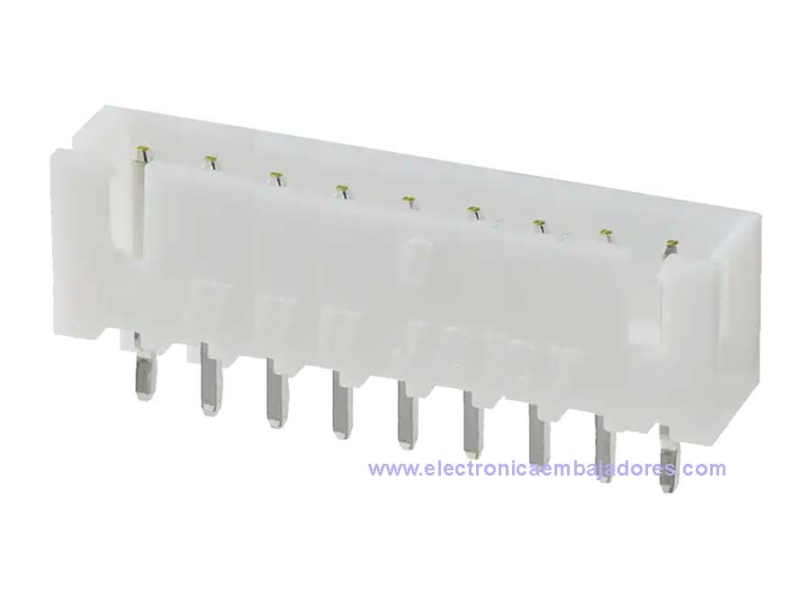 JST Serie XH - Connecteur mâle droit 2,5 mm - 9 contacts - B9B-XH-A(LF)(SN)