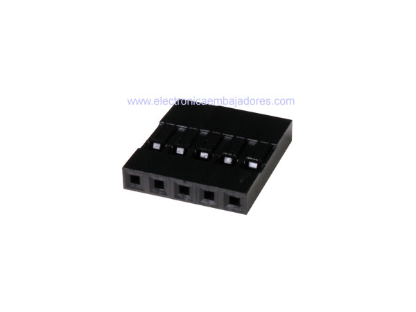 2.54 mm non-Polarized Header Connector Housing - 5 Pins (Dupont type)