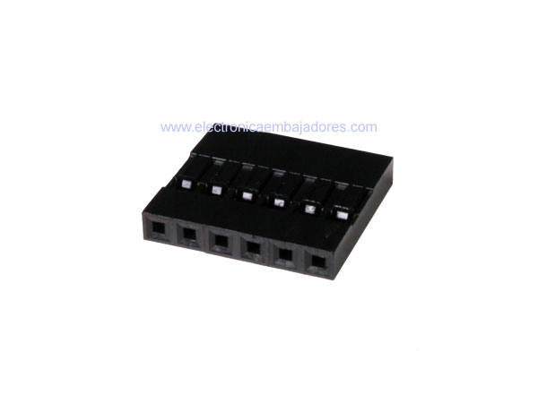 Boîtier Connecteur type MOLEX - non Polarisé - 2,54 mm - 6 Pôles (genre Dupont)