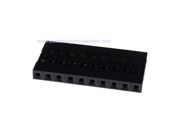 2.54 mm non-Polarized Header Connector Housing - 10 Pins (Dupont type)