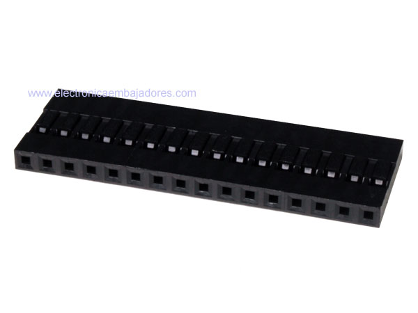 2.54 mm non-Polarized Header Connector Housing - 16 Pins (Dupont type)