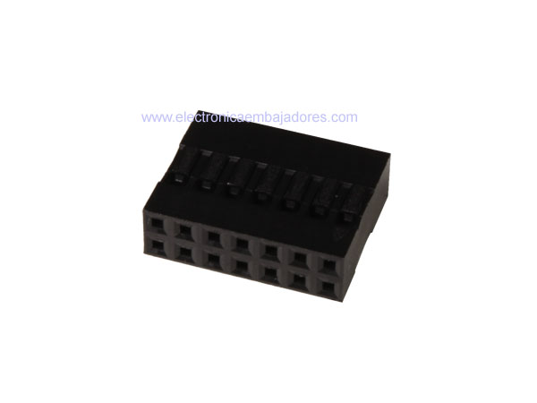 Caixa Pinos Ficha Poste não Polarizado 2,54 mm - 2x7 Pinos (Tipo Dupont)