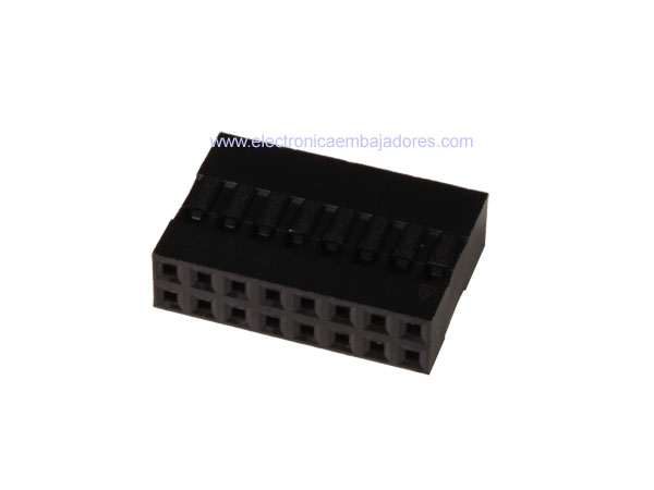 2.54 mm non-Polarized Header Connector Housing - 2 x 8 Pin (Dupont type)
