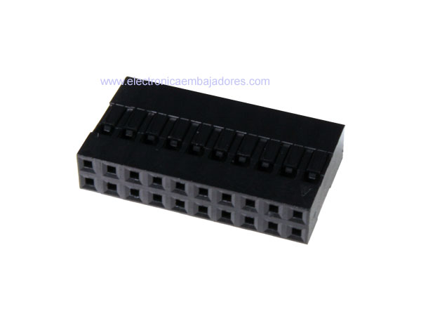 Boîtier Connecteur type MOLEX - non Polarisé - 2,54 mm - 2 x 10 Pôles