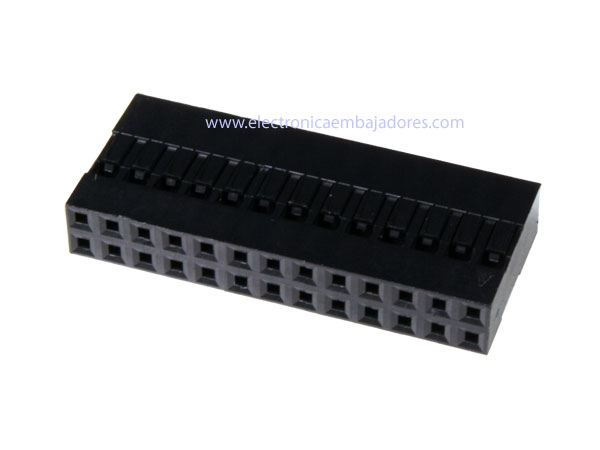 Caja Contactos Conector Poste no Polarizado 2,54 mm - 2x12 Contactos (Tipo Dupont)