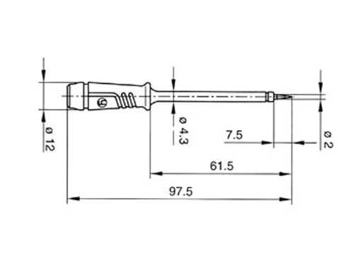 Hirschmann - Red 4 mm Banana Test Probe - Insulated Shaft - HM5410