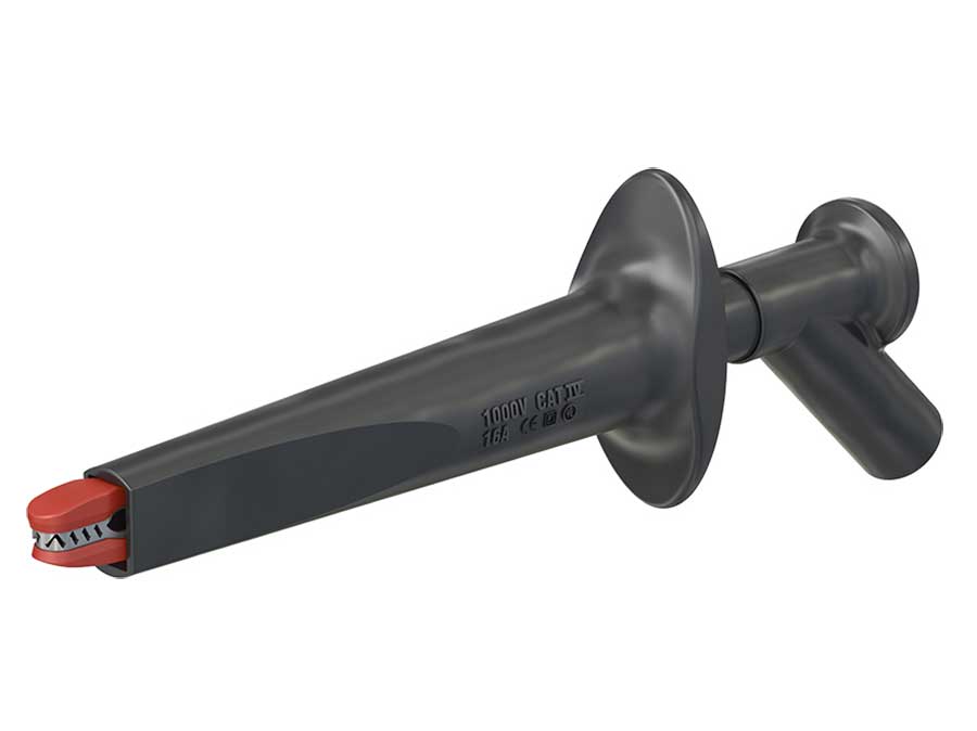 Stäubli AB200 - Punta de Prueba con Cocodrilo - Negro - 66.9474-21