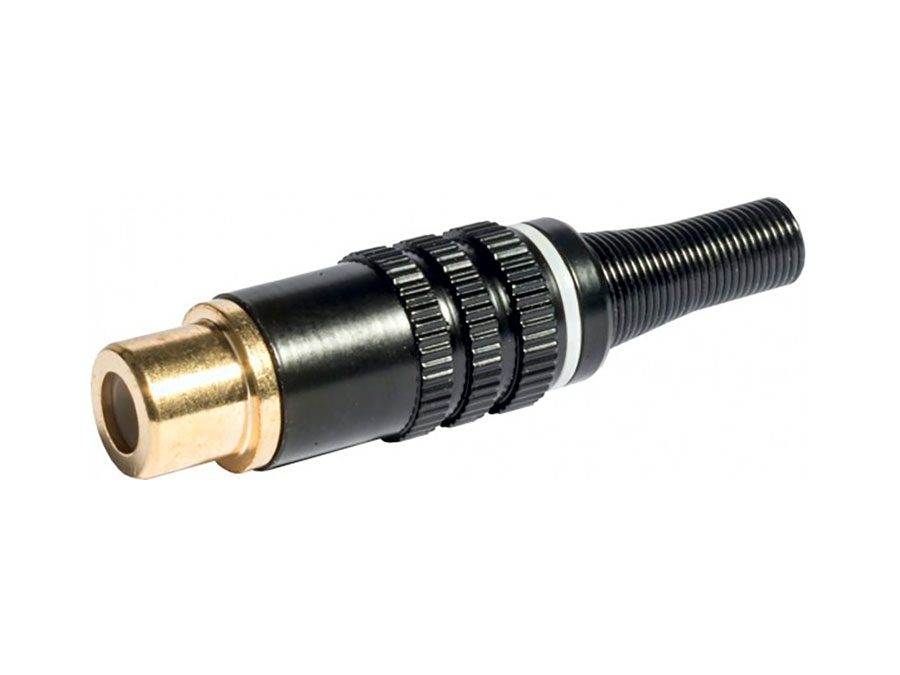 Emelec Rca Connector Female Straight Metal White 4 5mm Eq9030 By Eq9030 By
