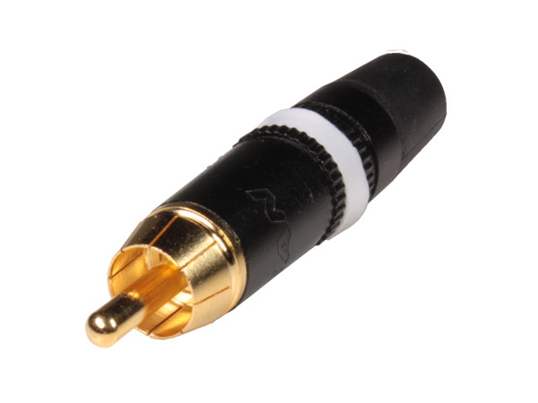 Neutrik NYS373-9 - Connecteur RCA Fiche Mâle Droite Métallique - Blanc