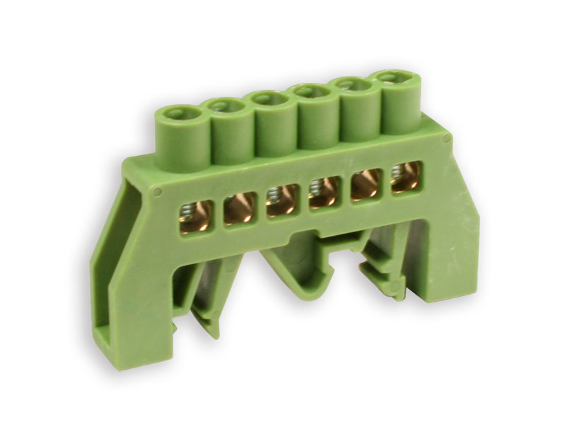 Faixa de Equipotencial Elétrica 6 Contatos - Ø5mm - Verde - TB3SL