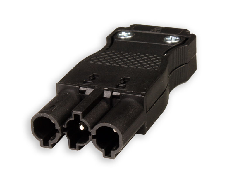 Conector Plug-in para Luminárias 3 Contatos - Conector macho