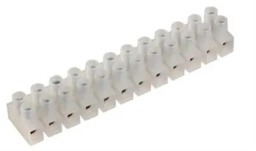TE Connectivity 1776293-6 - Electrical Strip 12 Contacts for 16.0 mm² Cable - White
