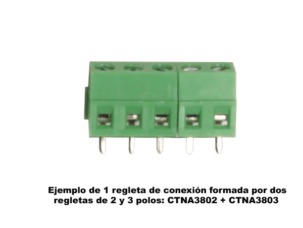 Regleta Clema PCB Paso 3,81 mm 2 Contactos - DG381-3.81-2P