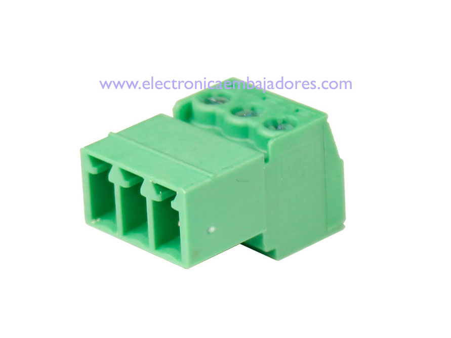 3.81 mm Pitch - Pluggable Right Angle PCB Male Terminal Block 3 Contacts