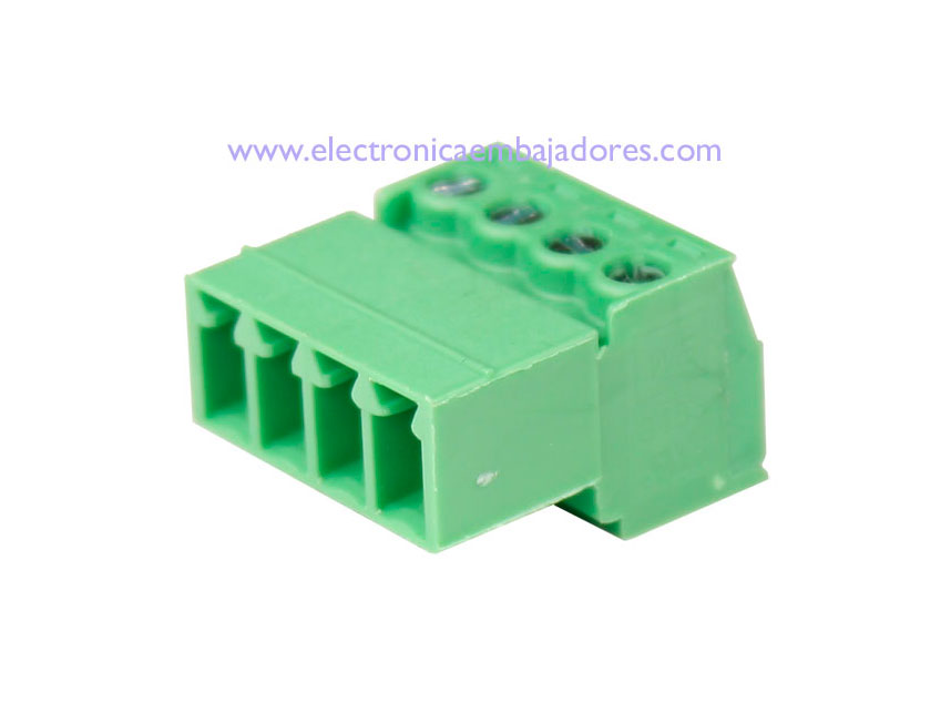 Würth Electronik - Bloco Terminais Plugável Macho 90º Aérien Cabo, 4 Vias, 3.81mm, 10A, Verde - 691348300004