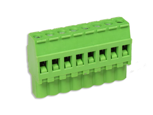 ITW ElettroGibi - Bloc de Jonction Enfichable Droit Femelle pour Câble, 8 Contacts, 5.08mm, 10A, Vert - PA256/5.08 VE DX 8P