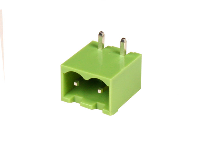 Xinya - Bloco Terminais Plugável Macho 90º Fechado para PCB, 2 Vias, 5.08mm, 15A, Verde - XY2500R-D(5.08)-2PIN