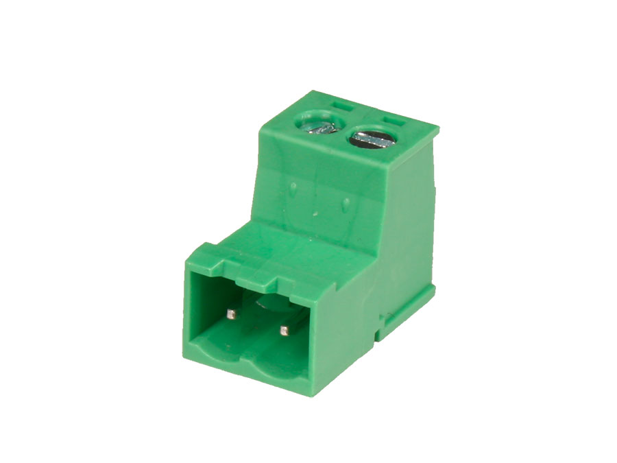 Camdenboss - Bloc de Jonction Enfichable Mâle 90º Aérien Câble, 2 Contacts, 5.08mm, 15A, Vert