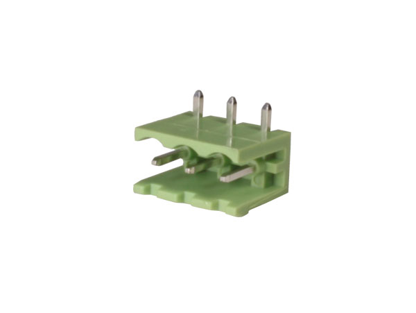 Xinya - Bloco Terminais Plugável Macho 90º Aberto para PCB, 3 Vias, 5.00mm, 15A, Verde - XY2500R-A(5.0)-3P
