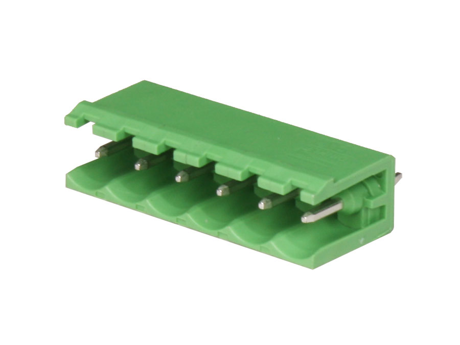 Xinya - Bloque de Terminales Enchufable Macho Recto Abierto para PCB, 6 Vías, 5.00mm, 15A, Verde - XY2500V-A(5.0)-6P